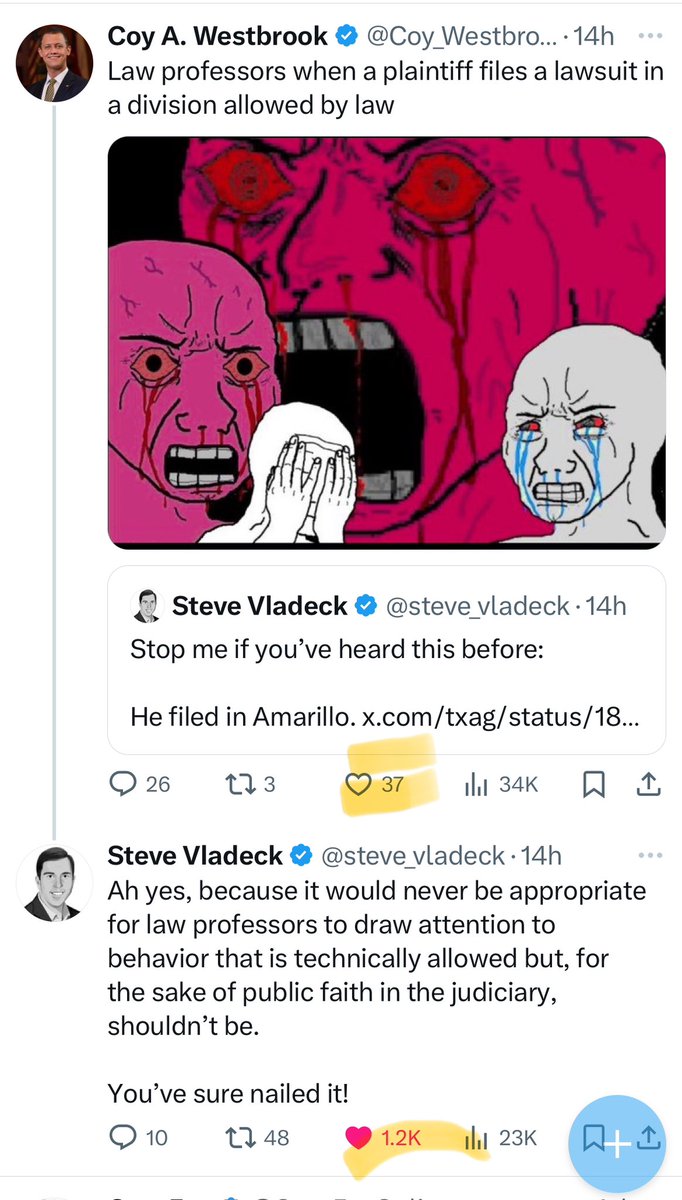 _jayayjay's tweet photo. @steve_vladeck @Coy_Westbrook Just saving this here for all of us 😂 https://t.co/QtXDj6vOXk