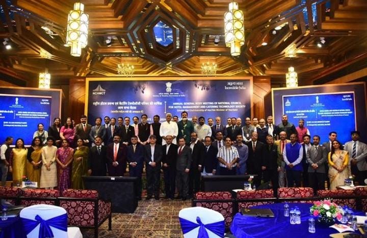 Our principal Mr Pulak Mandal  at Annual General Body meeting of NCHMCT under the chairmanship of Honorable minister of tourism &amp; culture Shri Gajendra Singh Shekhawat &amp; Honorable minister of state Shri  Suresh Gopi.
<a href="/tourismgoi/">Ministry of Tourism</a> <a href="/gssjodhpur/">Gajendra Singh Shekhawat</a> <a href="/NCHMCT_NOIDA/">NCHM-IH, Noida</a>