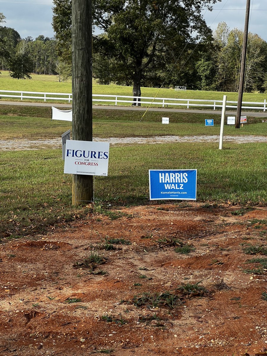 In front of my small rural voting precinct in Alabama