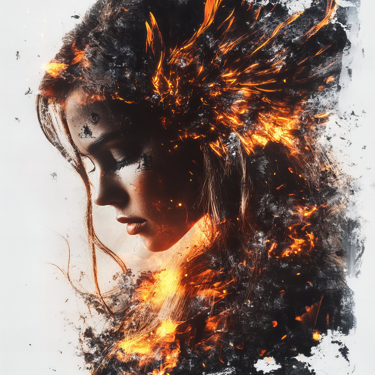 negative040's tweet photo. A fiery, regal woman with feathered wings rises from the ashes, surrounded by glowing embers.

Feel free to follow!
#PhoenixArt #RiseFromTheAshes #RebirthArt  #FierceBeauty #CelestialCreatives #digitalartists  #AIArtwork #Phoenix #PhoenixRising #ai #aiartist #AIArtistCommunity https://t.co/mJDhAeFayH