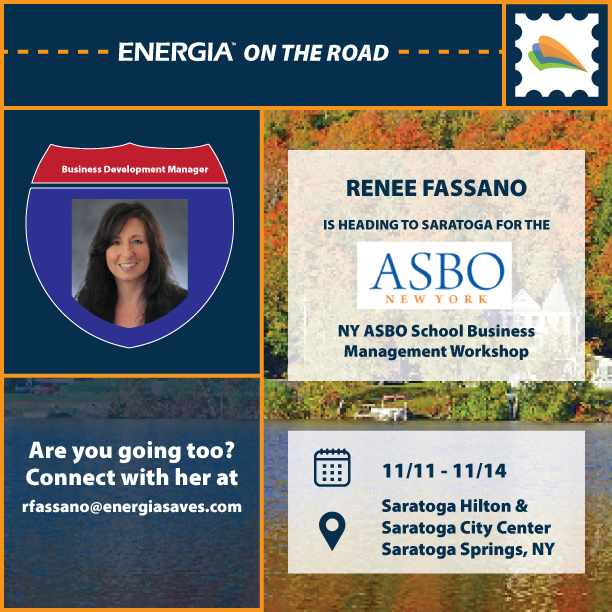 📢 Attention #SchoolBusinessOfficials! Renee Fassano from Energia will be attending the NY ASBO School Business Management Workshop! Connect with her to discuss how funding options can turn energy costs into savings for your district. Let’s talk sustainability &amp; savings!