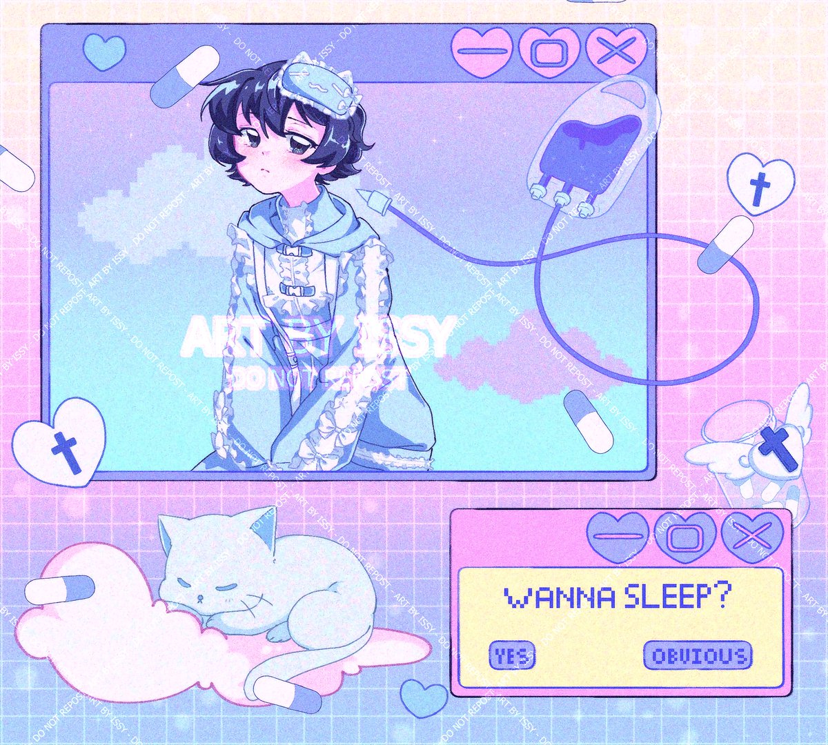 Comm from #Vgen for <a href="/xiaolin058_/">xiaolin</a> 💙

#vaporwave #draw #animedraw #90s