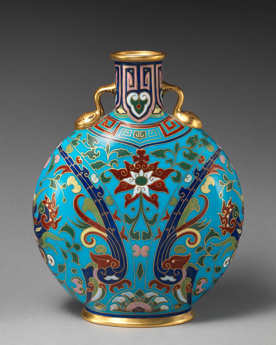 Moon flask by Minton, 1872. The MET.