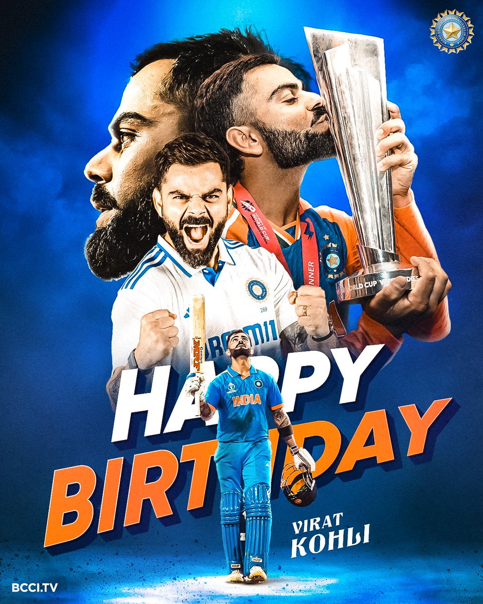 2⃣7⃣1⃣3⃣4⃣ intl. runs &amp; counting 🙌
2⃣0⃣1⃣1⃣ ICC World Cup Winner 🏆
2⃣0⃣1⃣3⃣ ICC Champions Trophy Winner 🏆
2⃣0⃣2⃣4⃣ ICC Men's T20 World Cup Winner 🏆

Here's wishing Virat Kohli - Former #TeamIndia Captain &amp; one of the finest batters - a very Happy Birthday 👏 🎂

<a href="/imVkohli/">Virat Kohli</a>