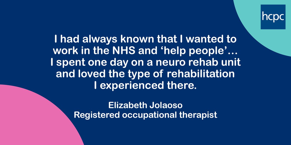 When #HCPCregistered professionals describe what motivates them, 'helping people' comes up time and again.

We're celebrating #OTWeek24 with words from occupational therapists themselves. Read the full story: hcpc-uk.org/registrants/in…