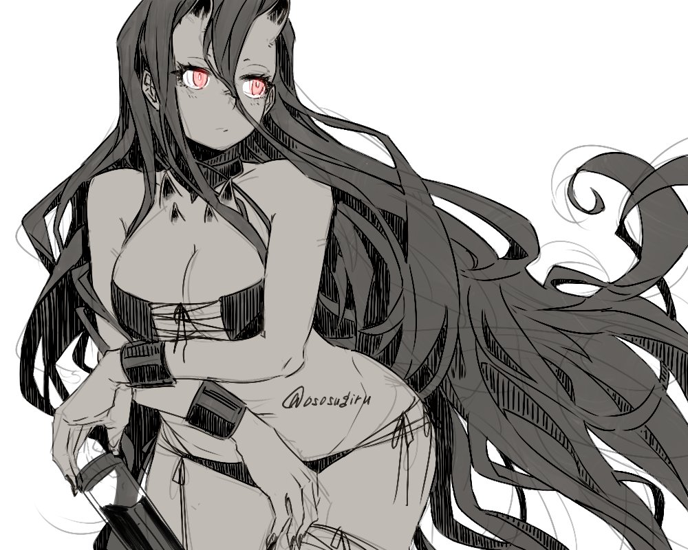戦艦棲姫 「#公式設定ではないということは重々承知しているがなぜか自分の妄想の中でデフォルト」|oso 的キノコ擬人化図鑑のイラスト