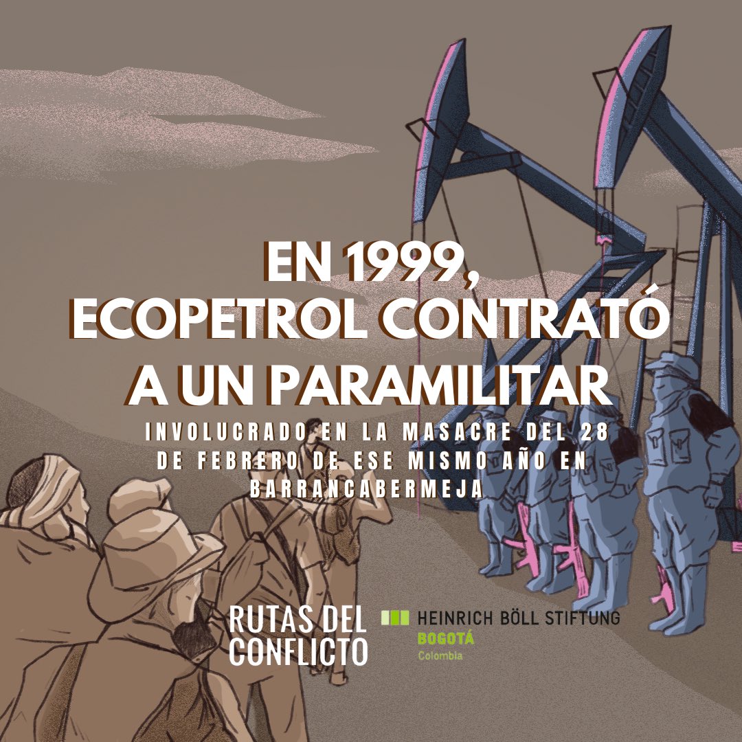💰 Funcionarios de Ecopetrol fueron partícipes del terror paramilitar que vivió Barrancabermeja durante casi nueve años, entre 1996 y 2005. 

🔗Lee la investigación completa en 👉🏽: rutasdelconflicto.com/notas/ecopetro…

Agradecemos a <a href="/BoellColombia/">Fundación Böll</a> por su apoyo en esta investigación.