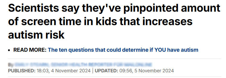National Autistic Society (@autism) on Twitter photo This <a href="/MailOnline/">Mail Online</a> story is just click bait. Even the underlying research doesn’t make the claims that the sensationalist headline does. No one should draw any conclusions from it.
We expect and demand better from the media. This irresponsible journalism causes stress and harm to This <a href="/MailOnline/">Mail Online</a> story is just click bait. Even the underlying research doesn’t make the claims that the sensationalist headline does. No one should draw any conclusions from it.
We expect and demand better from the media. This irresponsible journalism causes stress and harm to