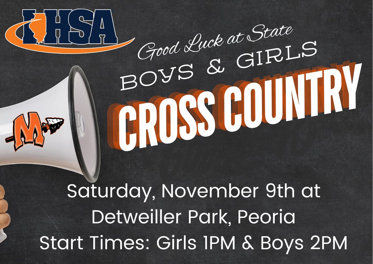 MCHSAthletics (@mchs_ao) on Twitter photo Good Luck to <a href="/MinookaXC/">Minooka XC</a> girls team and Nico Cimino as they travel to Peoria on Saturday to compete in the State Championship! Good Luck to <a href="/MinookaXC/">Minooka XC</a> girls team and Nico Cimino as they travel to Peoria on Saturday to compete in the State Championship!