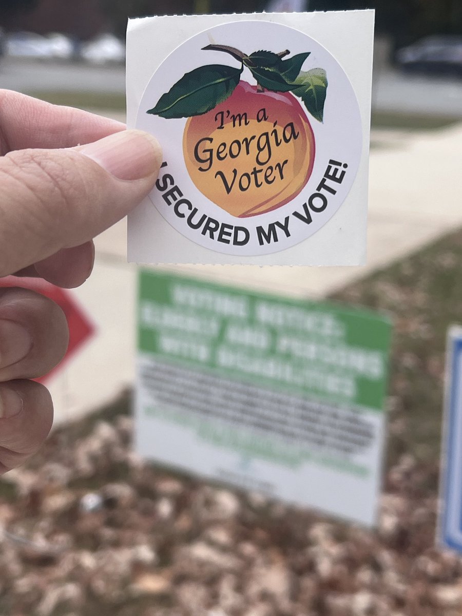 Voted at DeKalb County Cross Keys precinct. Voter #268, elapsed time door-to-door, three minutes, 13 seconds. No line, no wait.