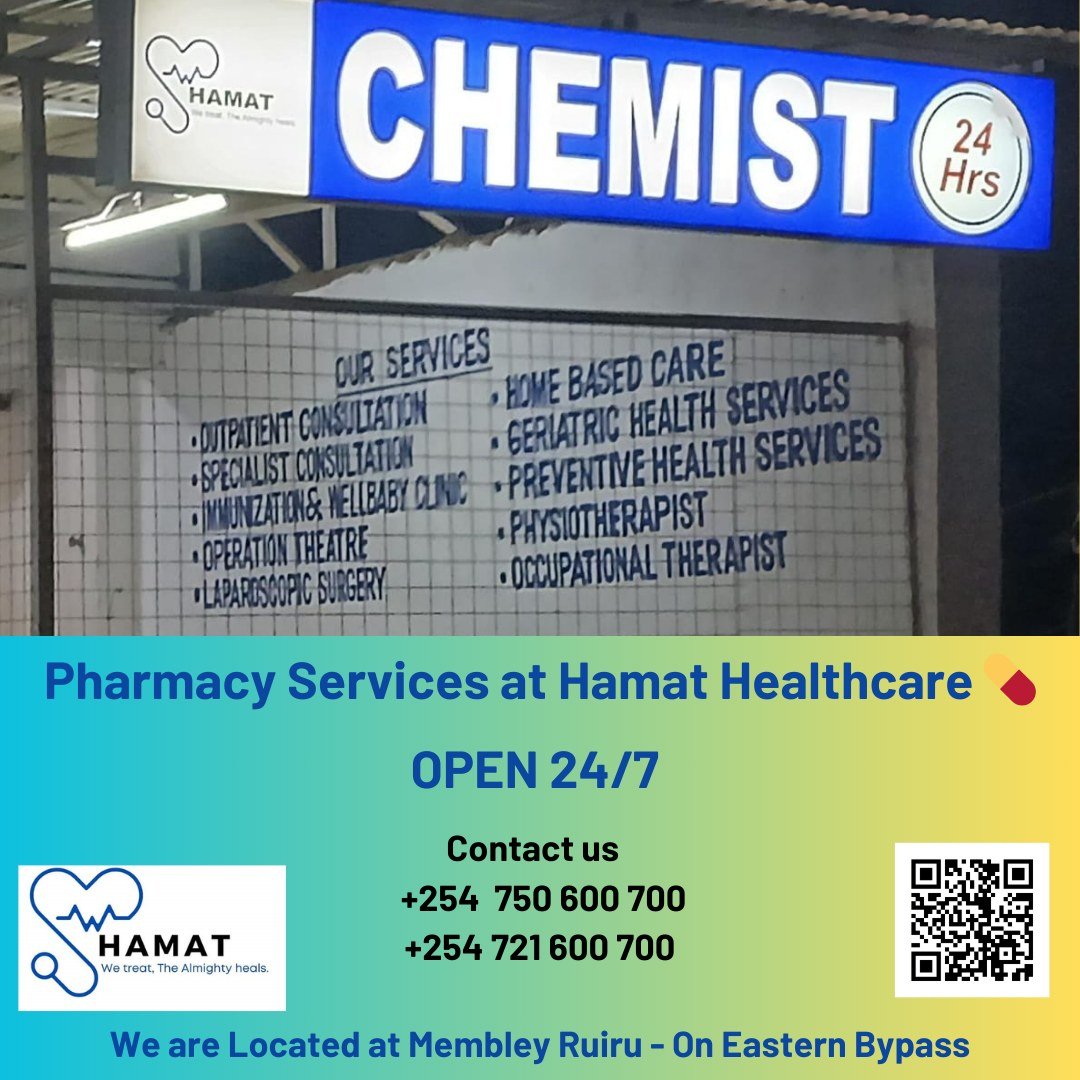 HamatHealthcare's tweet photo. Hamat Healthcare #pharmacy  – Open 24/7! 📷

No matter the time, we’ve got you covered! 

Our fully stocked pharmacy is available 24/7 to provide you with the #medications and #health products you need, anytime you need them. https://t.co/lDXtrRJwS4