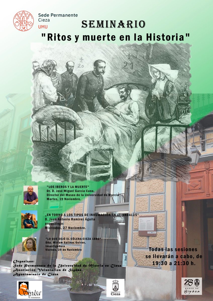 La @UM, a través de su Sede Permanente en Cieza y Voluntarios de Siyāsa organizan seminario. Asistentes recibirán certificado de la UM. Inscripción  gratuita. Preinscripción mandando los siguientes datos a la siguiente dirección email: museo.siyasa@cieza.es:
Nombre, DNI y email.