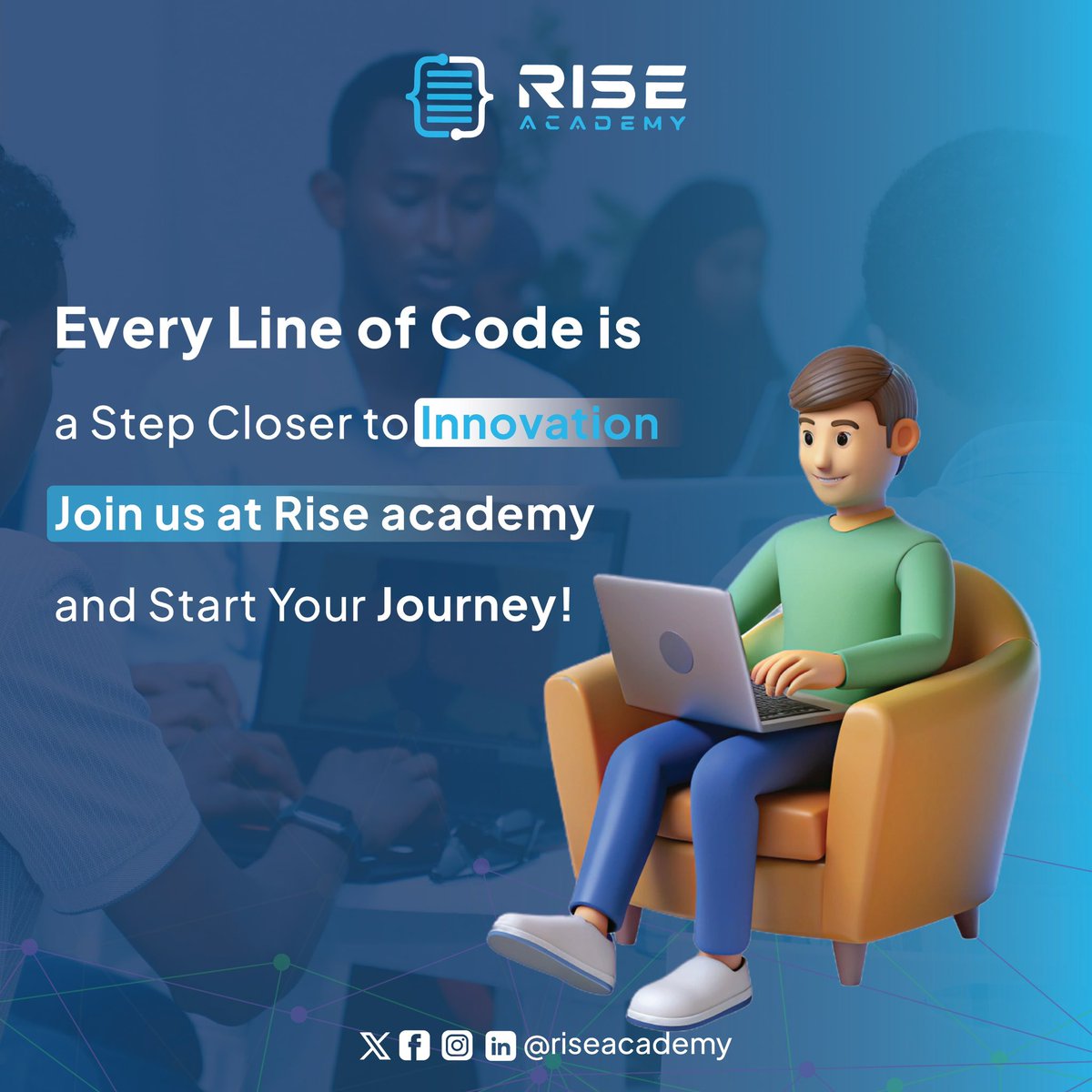 RiseAcademy21's tweet image. Every Line of Code is a Step Closer to Innovation……… Join us at Rise Academy Coding school 👨💻🔥
#TheyCanCode