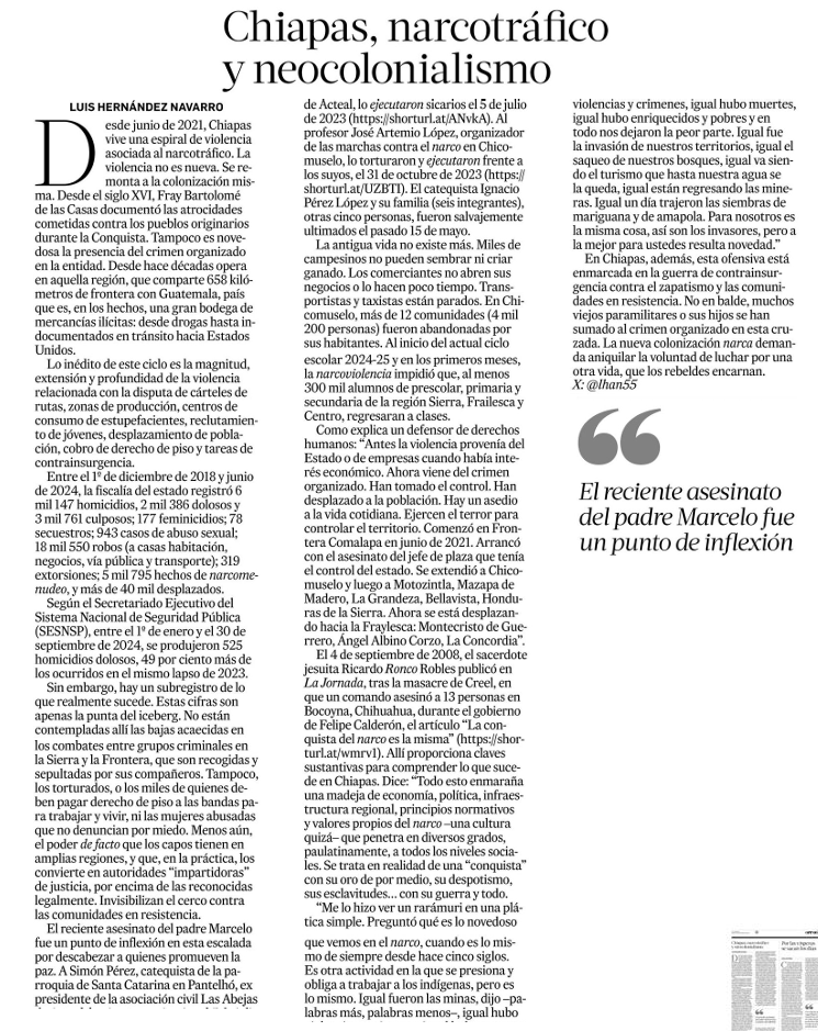 Chiapas, narcotráfico y neocolonialismo: <a href="/lhan55/">Luis Hernandez N</a>