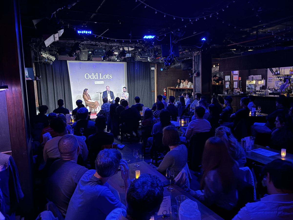 Big thank you to everyone who came out last night for a special live taping of the Odd Lots podcast - we had a blast hanging out and chatting about what to watch in this election