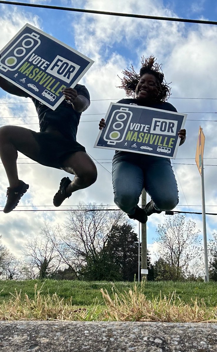 justliveready's tweet photo. We’re hype and jumping for the change that’s coming and will help all Nashvillians! #voteFORTransit https://t.co/xlWZb5IesN