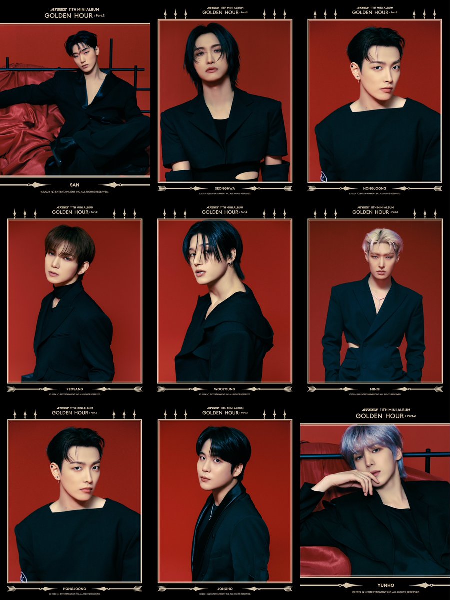 PopBase's tweet photo. ATEEZ stuns in new concept photo for ‘Golden Hour: Part 2’ out November 15th. https://t.co/JexyWTpr9R