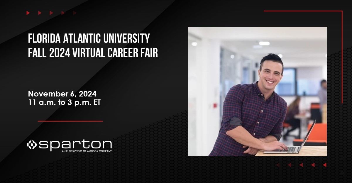 VIRTUAL CAREER FAIR | #Sparton seeks talented individuals to bring new products &amp; ideas to life! Learn more about us at the <a href="/FloridaAtlantic/">Florida Atlantic University</a> University Fall 2024 Virtual Career Fair Nov. 6!

MORE: floridacareercenters.org/events/fau-vir….

#FAU #Hiring #EarlyCareers