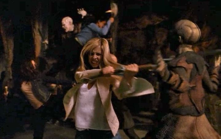retrocvnty's tweet image. This episode of Buffy is what election day feels like
