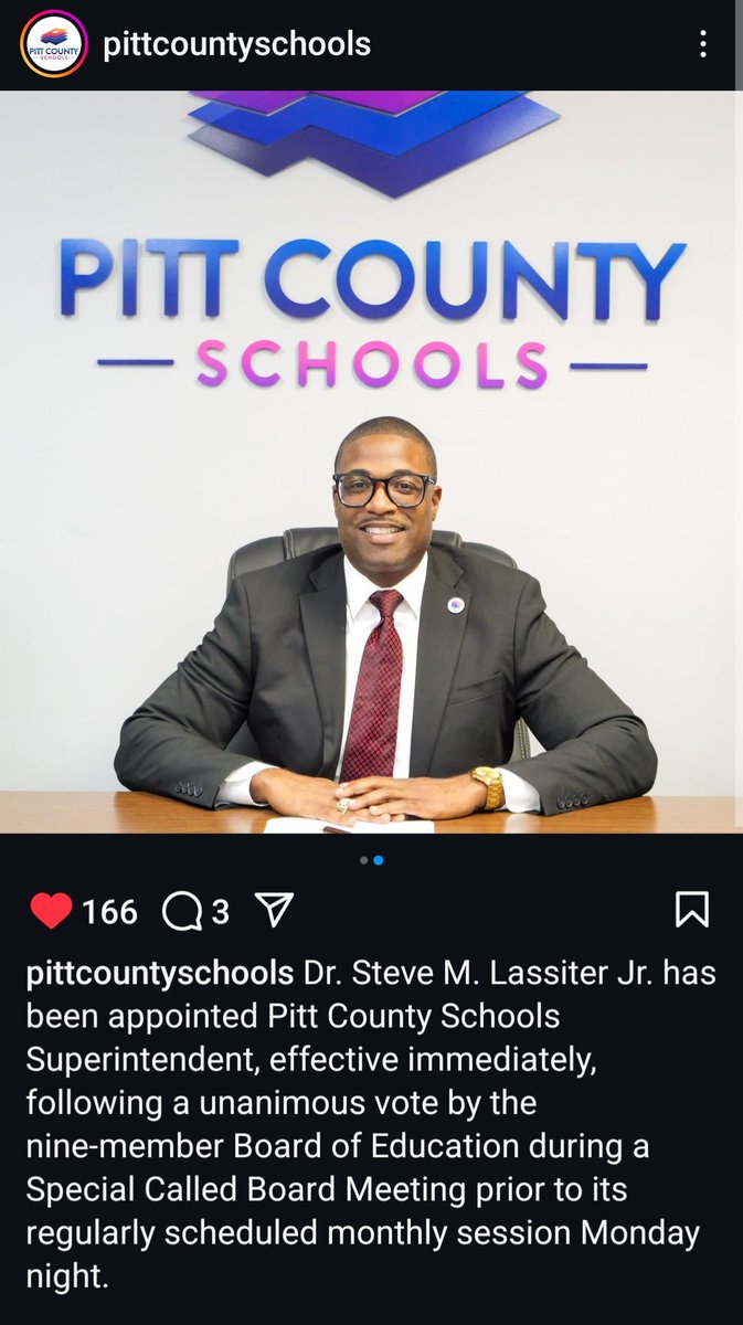Gina Foster, Ed.S. (@ginatfoster) on Twitter photo Congratulations to my friend Dr. Steve Lassiter on being named Superintendent for Pitt County Schools!! Super proud of you <a href="/stevelassiter/">Dr. Steve M. Lassiter Jr.</a> So well deserved!! Congratulations to my friend Dr. Steve Lassiter on being named Superintendent for Pitt County Schools!! Super proud of you <a href="/stevelassiter/">Dr. Steve M. Lassiter Jr.</a> So well deserved!!