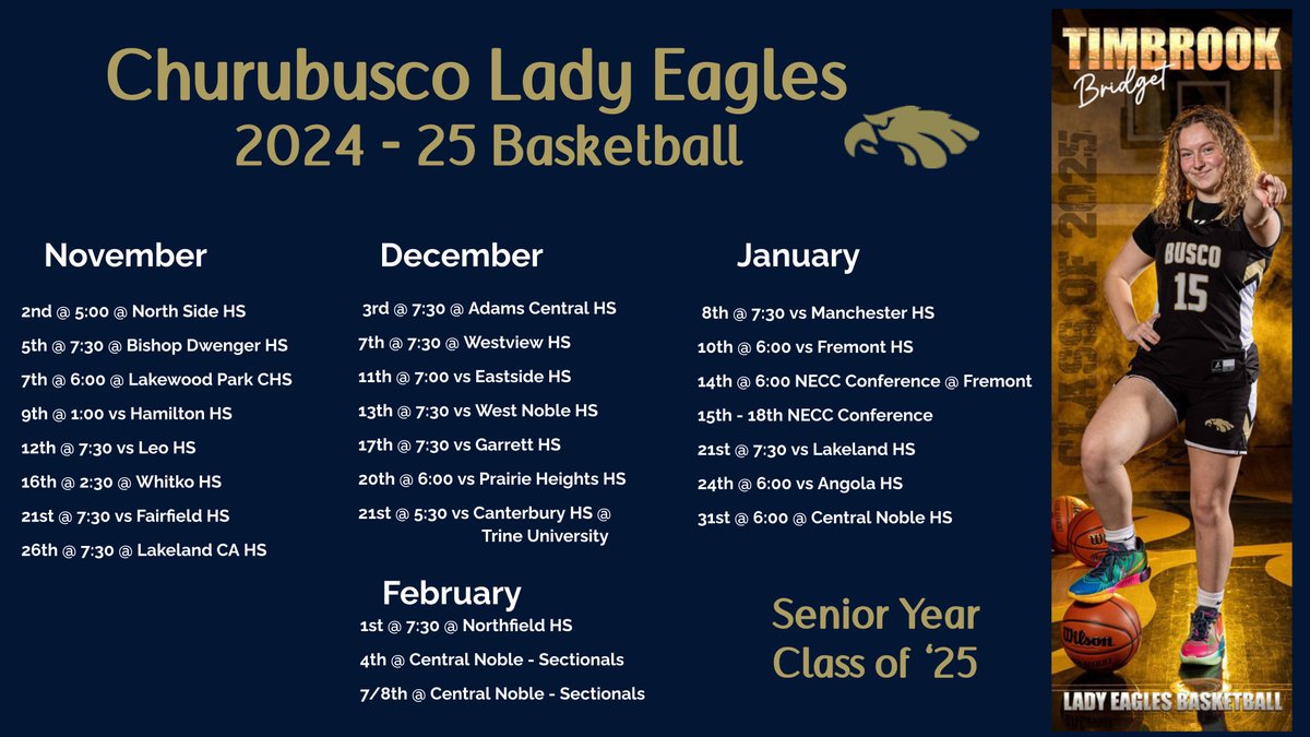 Schedule update ‼️ <a href="/buscosports/">Busco Eagles</a>