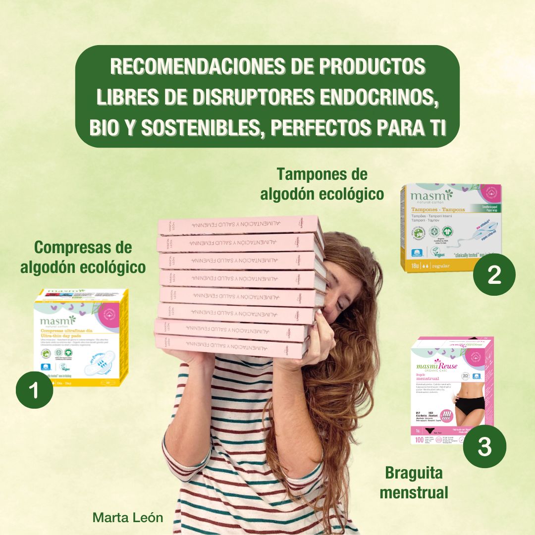 masmionline's tweet photo. Recomendaciones de #MartaLeón:
Productos de Higiene Menstrual Libres de Disruptores Endocrinos 🌿
✨Compresas de algodón ecológico
✨Tampones de algodón ecológico
✨Braguita menstrual
Elige productos que cuiden de ti y del planeta.
💚Elige #Masmi: https://t.co/btHrVq6560 https://t.co/TKBdGTWWQV