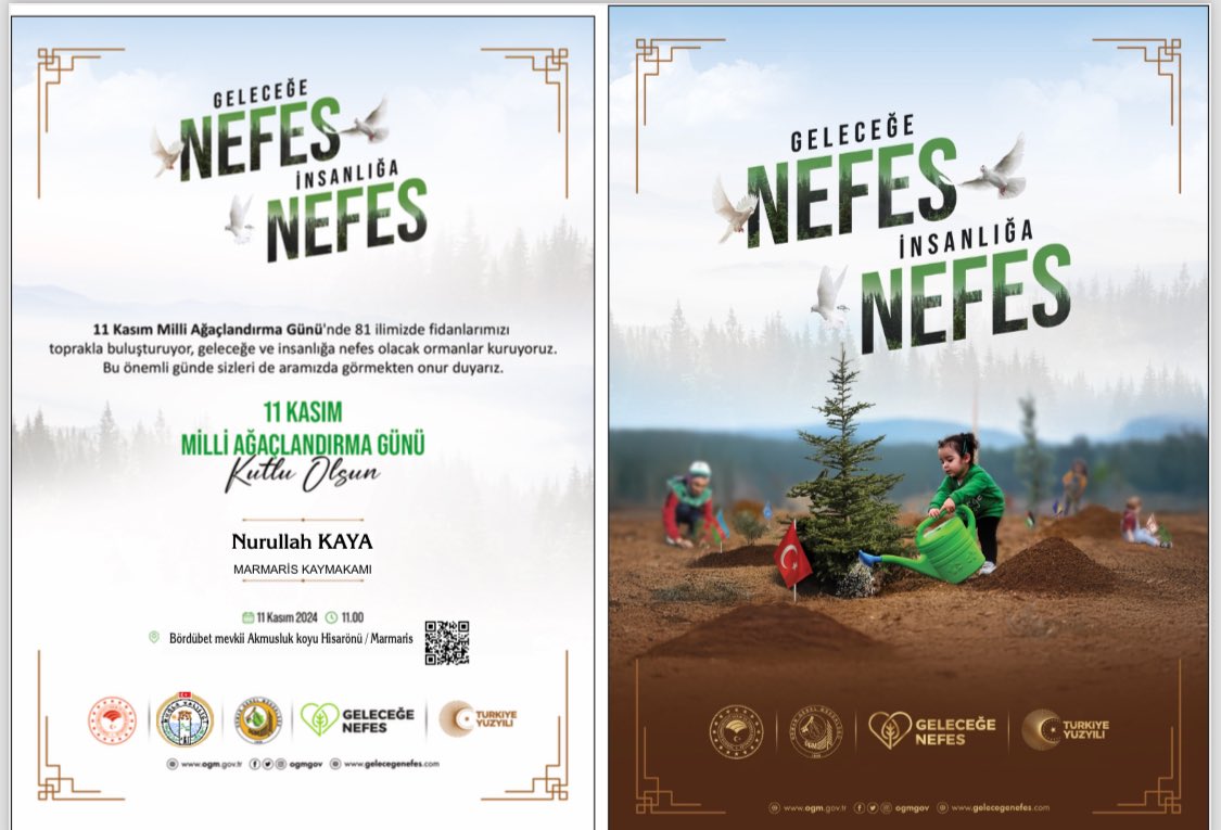 Sahn8Gokhan's tweet image. Tüm #Marmaris’ lileri 11 Kasım Milli Ağaçlandırma Gününde Geleceğe Nefes Olmaya, Mavi ile Yeşili buluşturmaya Bördübete Bekliyoruz. 🌳🌲🌳🌲

#Ogm #YeşilVatan #MilliAğaçlandırmaGünü #11Kasım #GeleceğeNefes #İnsanlığaNefes