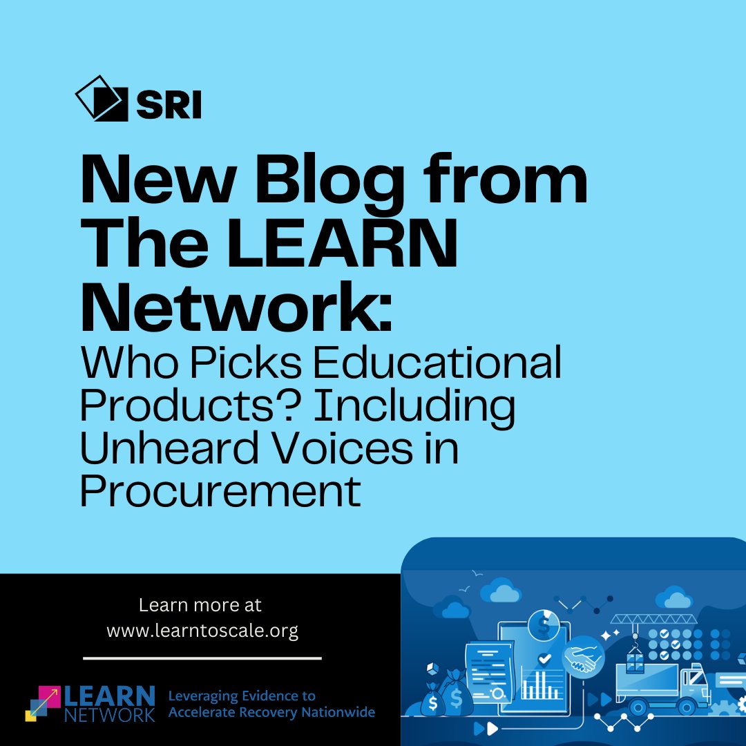 SRI_Education (@sri_education) on Twitter photo Who decides which educational tools reach our classrooms? 📚
In a new blog from the LEARN Network, SRI Education's Keena Walters reveals how students, parents, and community members are often left out of key procurement decisions.
Read here: learntoscale.org/who-picks-educ… Who decides which educational tools reach our classrooms? 📚
In a new blog from the LEARN Network, SRI Education's Keena Walters reveals how students, parents, and community members are often left out of key procurement decisions.
Read here: learntoscale.org/who-picks-educ…