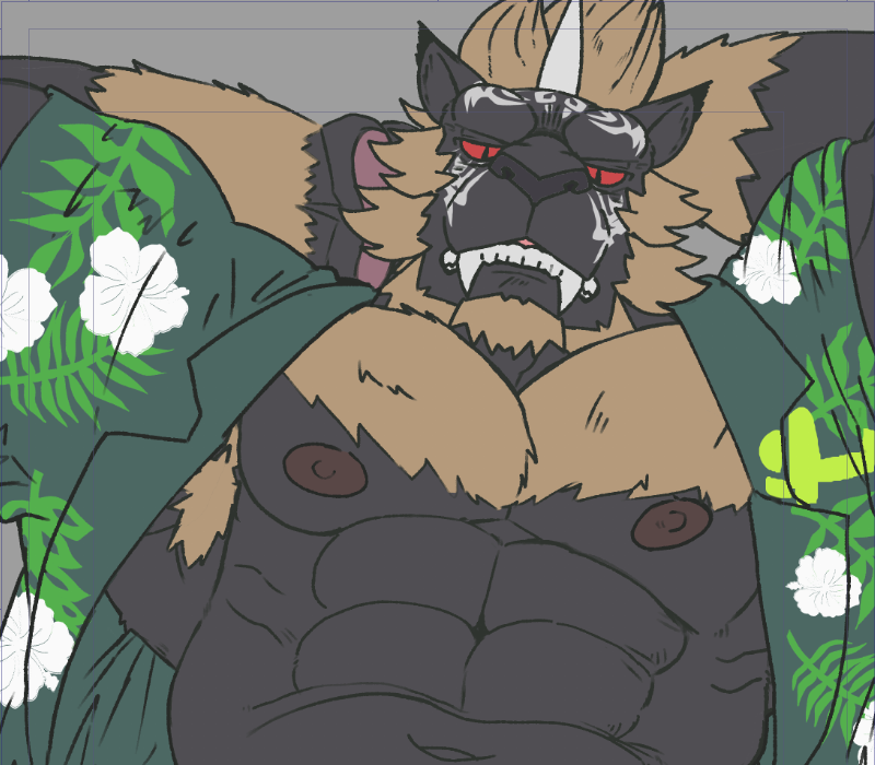 こうなりました（顔を泣きながら描き直した