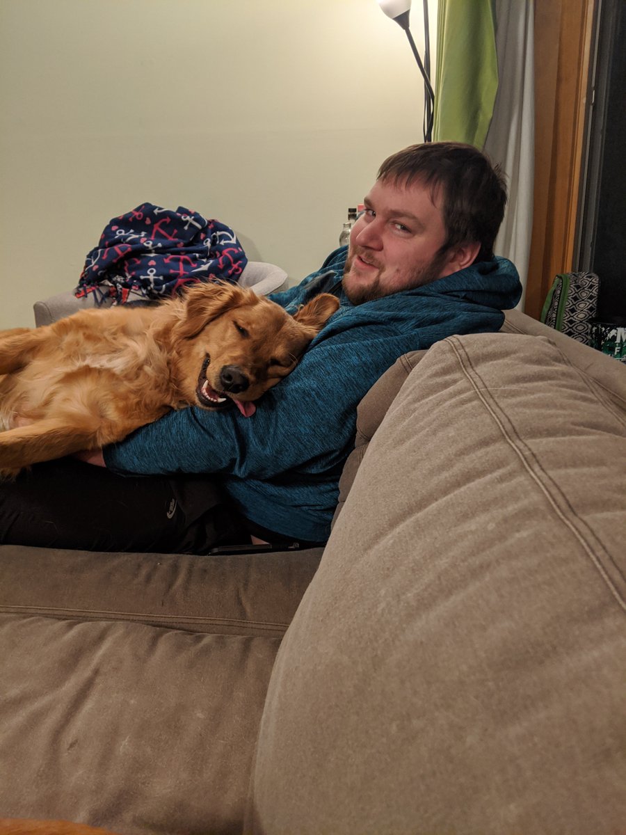 JAC_ATTACK_95's tweet photo. @dbodine3 @newheightshow @tkelce @JasonKelce And Copper only cares about the belly rubs. I feel like you owe him at least a few because of all of this. "He loves football" https://t.co/zv0keQzyvo