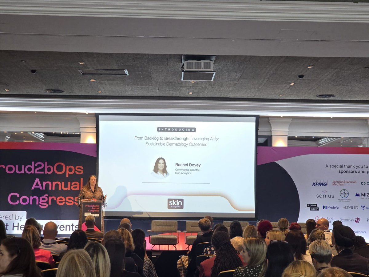 From Backlog to Breakthrough: Leveraging AI for Sustainable Dermatology Outcomes 🦾 

Today at the <a href="/Proud2bOps/">Proud2bOps - National Network</a> Annual Congress, we delivered a talk on how DERM works, it's evidence and the value seen within the NHS right now.  

<a href="/meethealthltd/">Meet Health Events</a> #Proud2bOps #AI #Dermatology