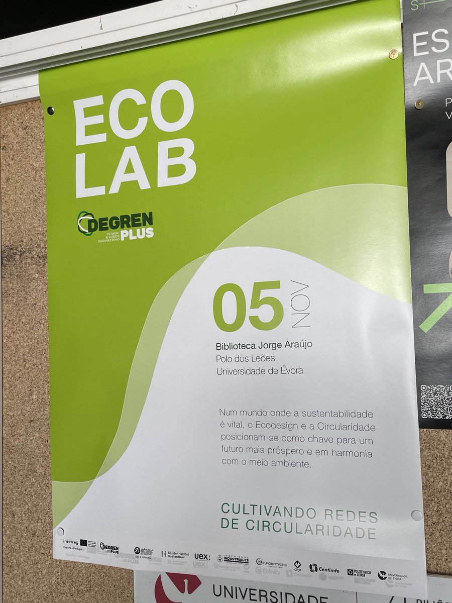 Hoje estamos em la #Évora, com o nosso terceiro #ECOLAB, “Cultivando redes de Circularidade” vamos apresentar o projeto DEGREN PLUS e conhecer boas práticas relacionadas com o Ecodesign e a Circularidade no Alentejo