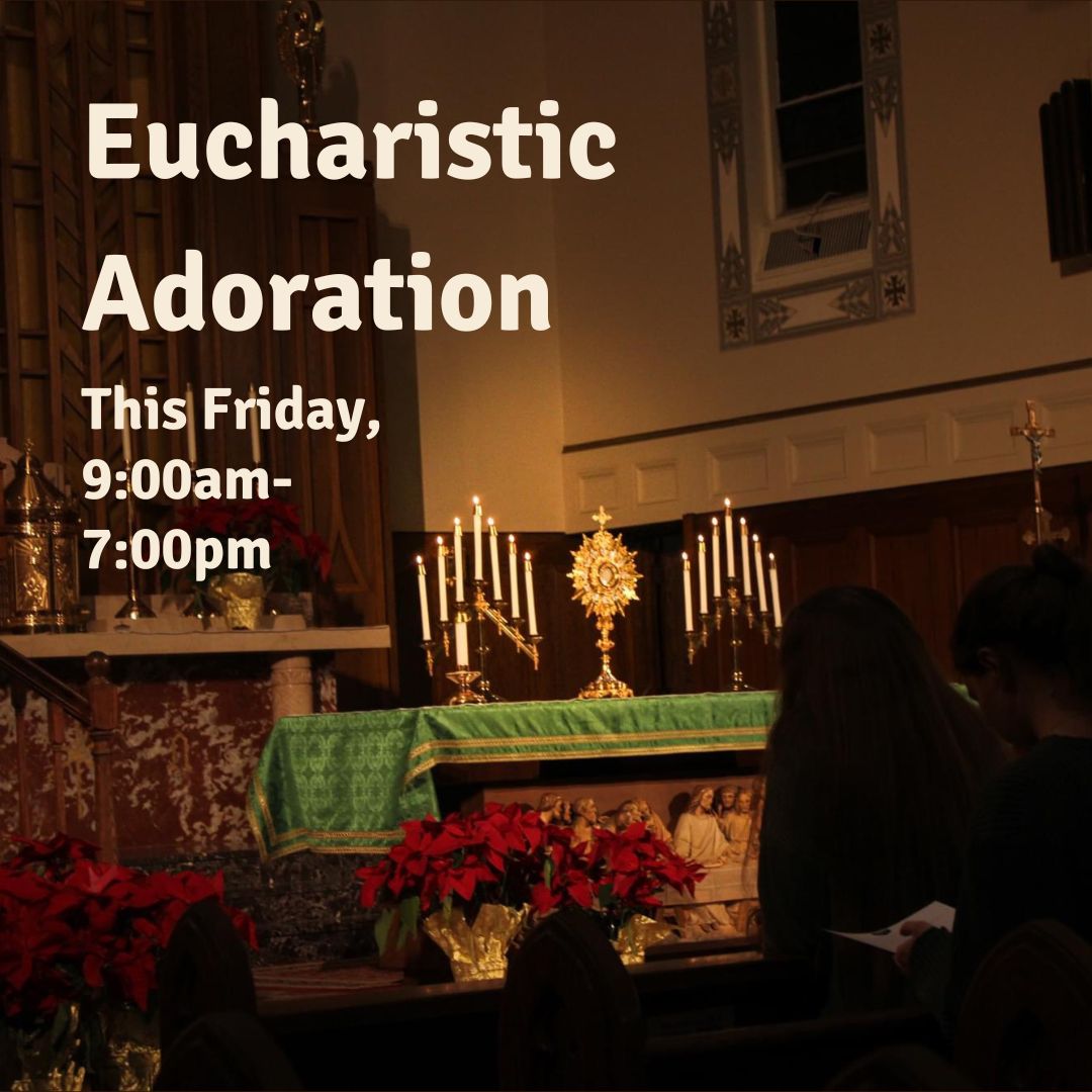 This week we will celebrate Eucharistic Adoration on Friday, November 8. We need at least two people in front of the Blessed Sacrament at all times. If you can, please sign up for a Holy Hour here: buff.ly/3WsVCNn