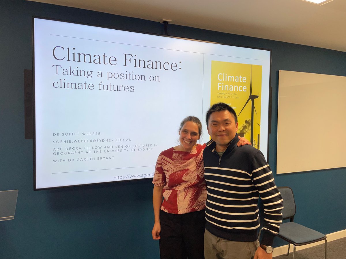 Kean Fan Lim (@keanfanlim) on Twitter photo Absolutely delighted Sophie Webber, an old friend from my PhD days, could give a fascinating talk on climate finance & state de-risking <a href="/NCL_Geography/">Newcastle University Geography</a>. Great to see you in Newcastle! Absolutely delighted Sophie Webber, an old friend from my PhD days, could give a fascinating talk on climate finance & state de-risking <a href="/NCL_Geography/">Newcastle University Geography</a>. Great to see you in Newcastle!