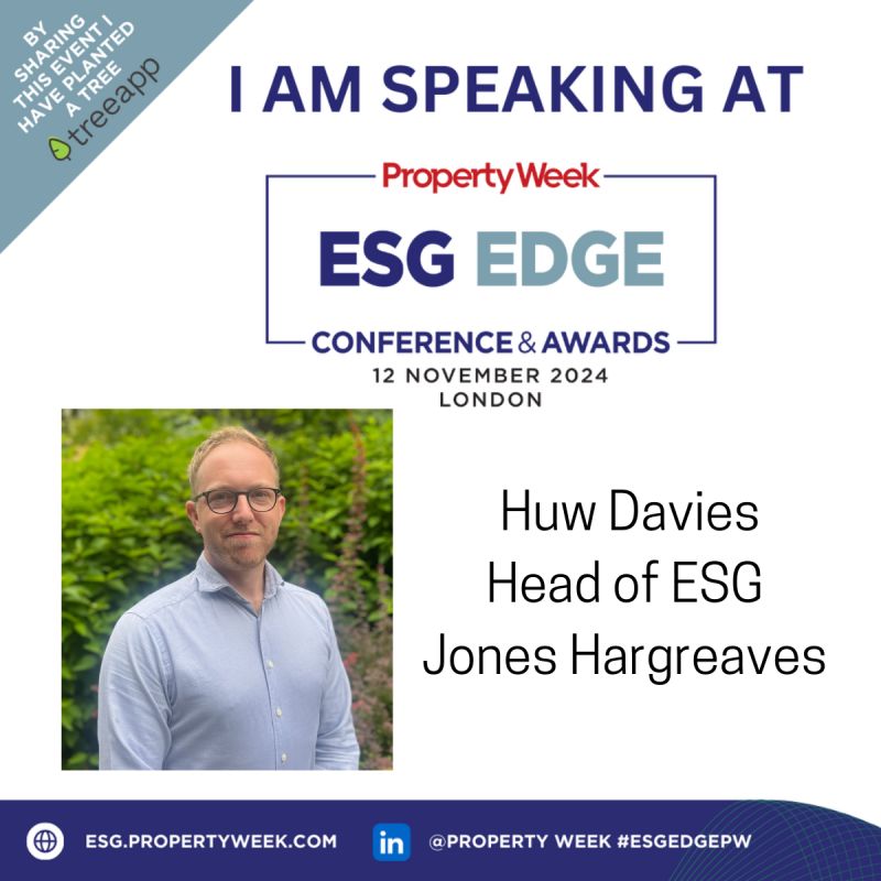 Our Head of ESG, Huw Davies, will be part of the panel discussion ‘Implementing effective and transparent ESG governance frameworks’ at 12.15pm. If you’re heading to the conference, be sure to go to the session and hear what he has to say.

#ESGEdgePW #PropertyWeek