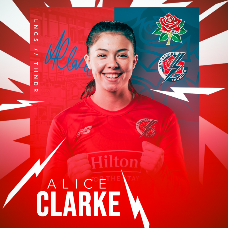 Thundercric's tweet photo. ✍ We're delighted to announce that @alice_clarke48 and @gracemjohnson53 have signed their first professional contracts with Lancashire Thunder. 👏

Read more about the news! 📰⤵

💥 #BringTheThunder