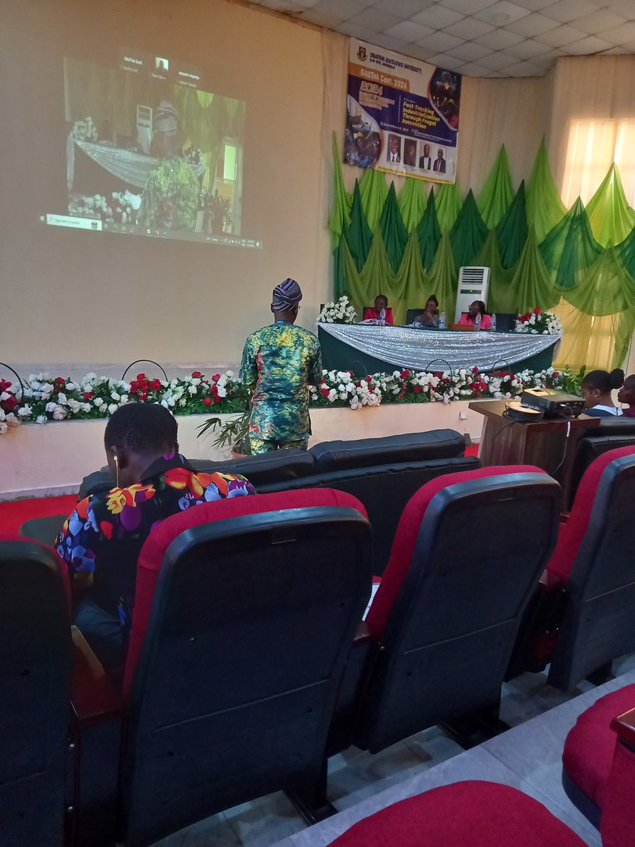 Engaging discussions at #oautekconf2024! Chaired by Prof. K.T. Oladepo, the session featured valuable insights from Prof. O.A. Aregbesola and Prof. Mrs. Aransiola.