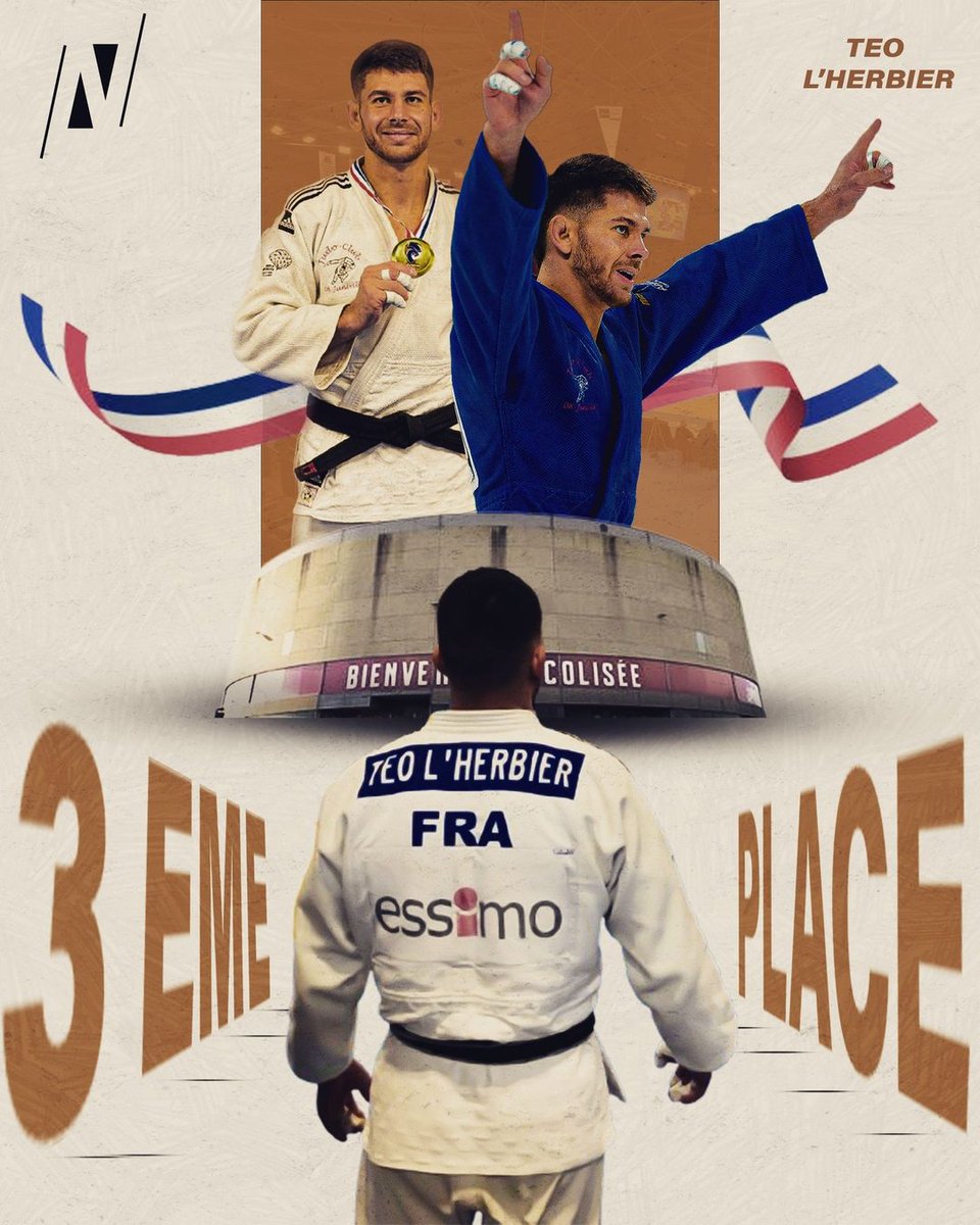 Go_N_Lor's tweet photo. 🥉 Teo L'herbier sur le podium aux Championnats de France 1ère division -90kg ! 🥋
Deuxième année de suite et toujours la même émotion : Teo repart avec une belle médaille de bronze, cette fois à Chalon-sur-Saône, après celle de 2023 à Caen ! https://t.co/63NPBgXV8e