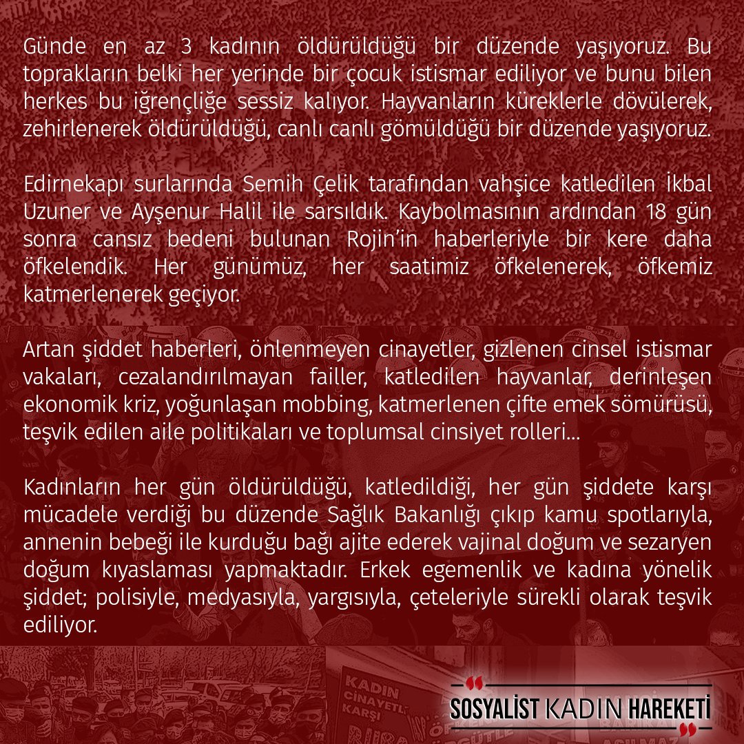 skadinhareketi's tweet photo. 📢25 Kasım Kadına Şiddete Karşı Uluslararası Mücadele Günü'nde saat 19:30'da Taksim Tünel'deyiz!

Her gün öldürüldüğümüz, katledildiğimiz bu düzeni kabul etmiyoruz! Öfkemizi örgütleyip hesap soracağız!

Açıklamanın tamamı👇 https://t.co/68DlwFh5Lh