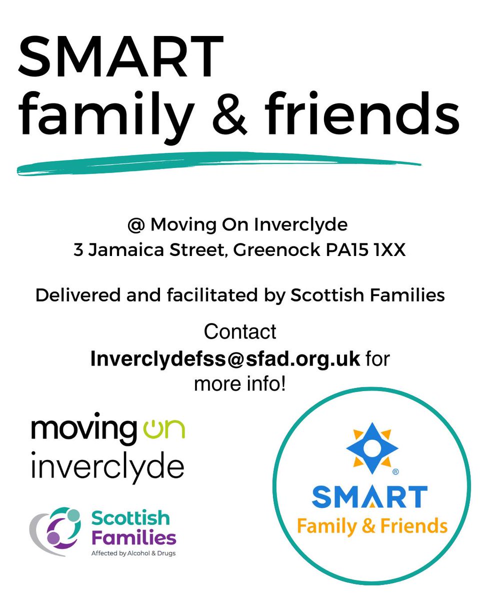 Are you affected by someone else's alcohol/drug use? Would you like to learn new tools to help with things like positive communication and prioritising YOU?  Then come along to our new SMART Family and Friends Meeting!

Sign up: forms.office.com/e/FzmuTsXfmQ