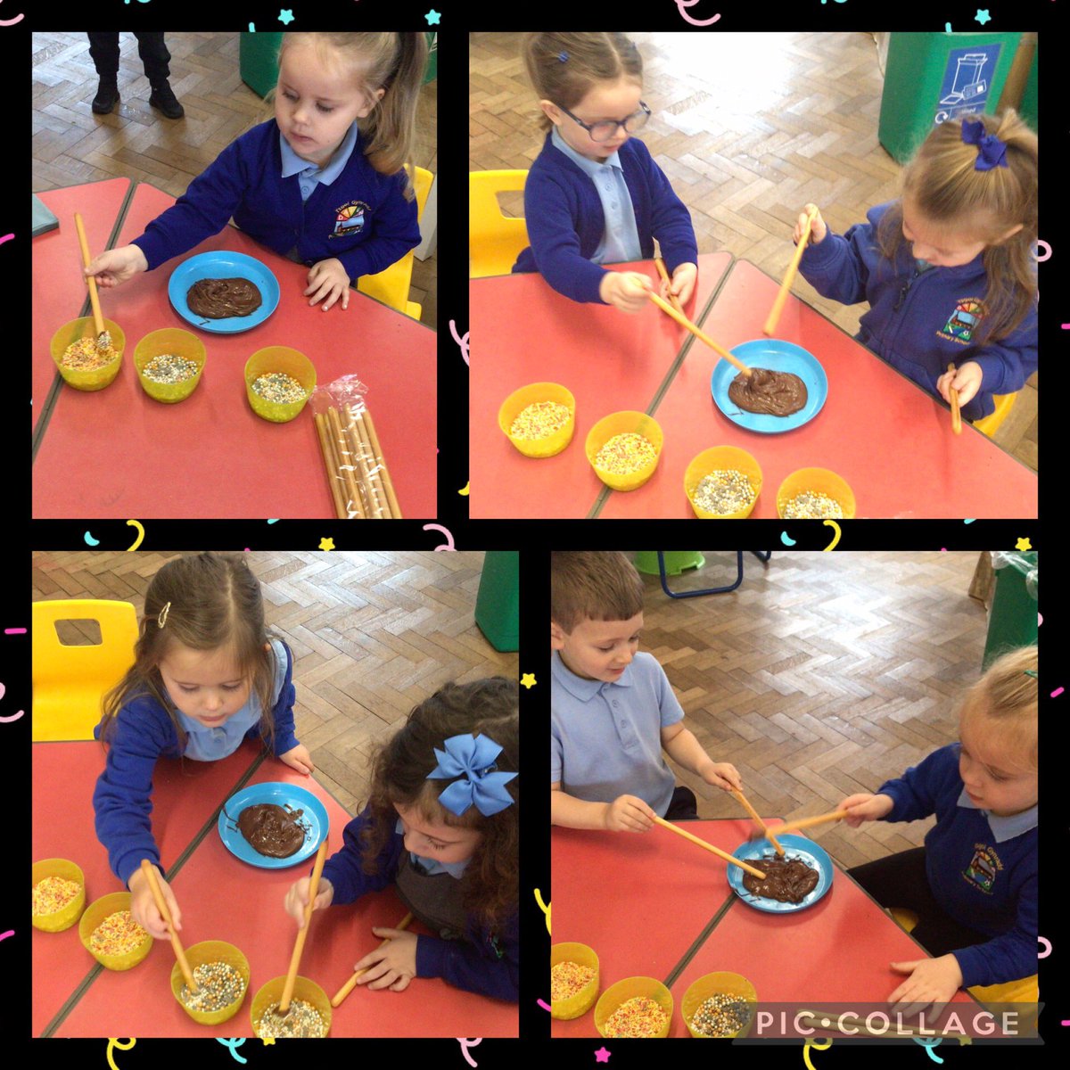 DafenSchool's tweet photo. 🎇🎆FC1🎆🎇 We have been learning about Bonfire Night and Guy Fawkes. Then we made some sweet treat sparklers to take home. They look delicious ☺️👍🏼🎇🎆 We really enjoyed our Fireworks in a Jar science experiment for #ScienceDay2024 The fireworks were magical! 🎆🎇 https://t.co/1SSK37EyWH