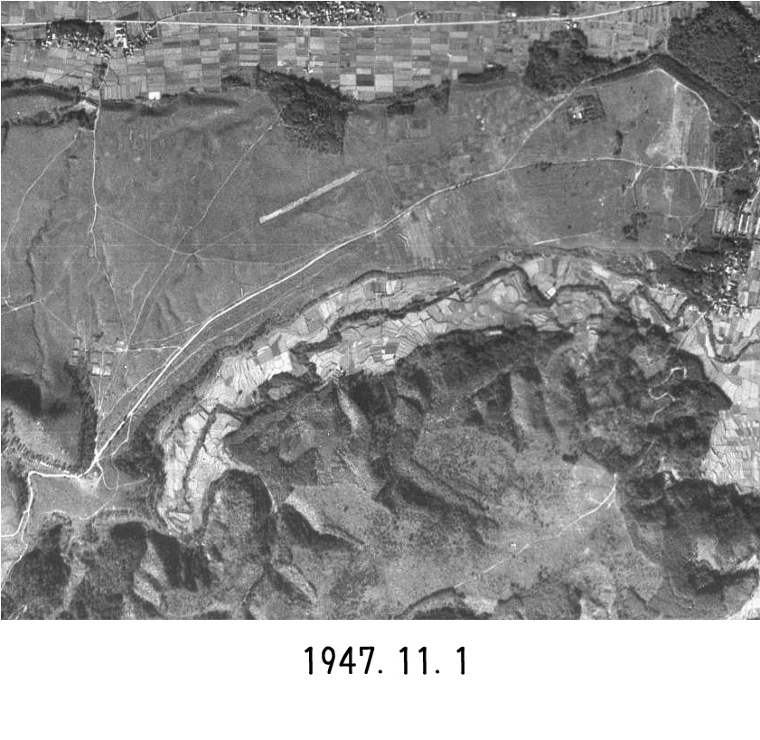 結論から言うとガセでしたね…
1947年の段階では今津駐屯地は影も形もなかったです。
北の滑走路(多分)はありましたが、約10年の間に拡張されて元よりかなり大きくなっています。
おまけの金吹は全く変わってないです(笑)