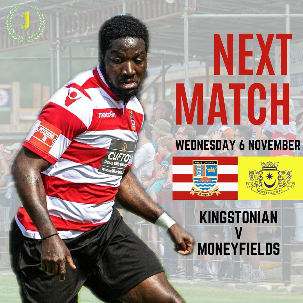 KingstonianFC's tweet photo. Tomorrow night at Raynes Park👇🏼
🎟️ £10 Adults, £6 for 60+, Free U18 ✅
⚔️ @MONEYFIELDSFC 🟡
📍 Grand Drive, SW20 9HA
⌚️ 7:45pm
Food and drinks available inside the ground 🍔🍺
#Kingstonian #Kingston #KingstonianFC #Moneyfields #MoneyfieldsFC #Isthmian #IsthmianSouthCentral https://t.co/F9wjP2ZdnJ