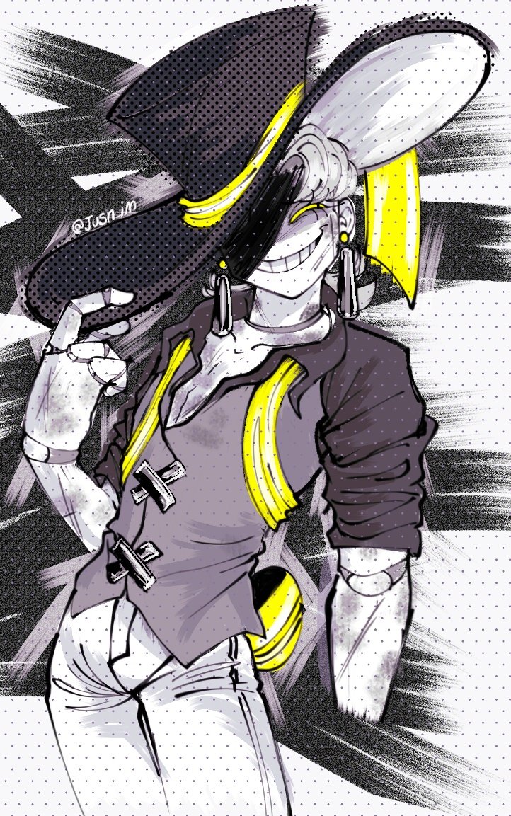 🫧: I remembered that I had made a doodle a long time ago of a crazy guy who believes, well, experimenting.✨️
  
#digitalart #originalcharacterart #sketchart