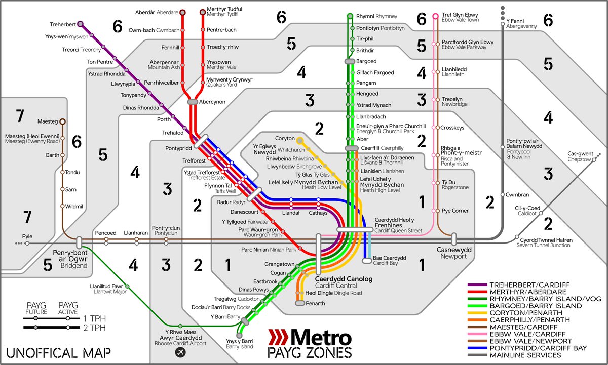 💳PAYG EXPANDED💳
5th of November

NEW PAYG Station Added
🚈Pontypridd
🚈Trefforest
🚈Trefforest Estate
🚈Taffs Well
🚈Radyr
🚈Llandaf
🚈Cathays
🚈Queen St
🚈Cardiff Bay