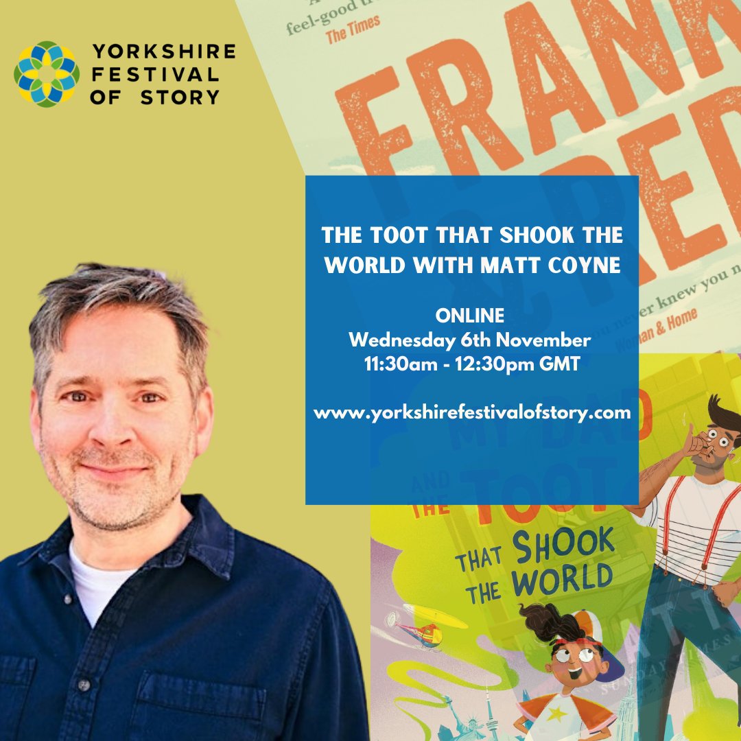Today we speak to  <a href="/mattcoyney/">Man vs Baby</a> , the comedic mind behind ManVsBaby! Looking at his journey from blog to books, exploring 'My Dad and the Toot that Shook the World', and 'Frank and Red', as well as everything he's learned about parenting 📚✨👇 #YFOS24
yorkshirefestivalofstory.com/event/the-toot…