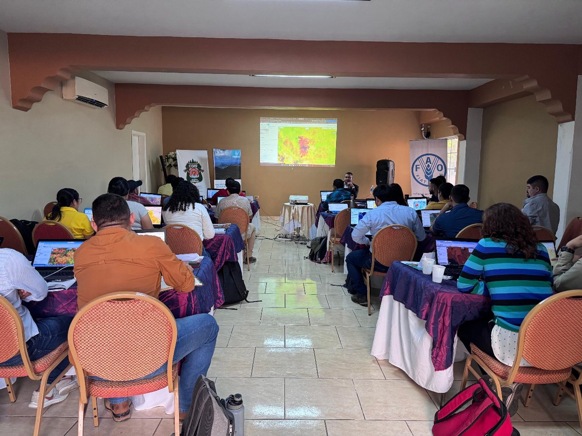 FAOHonduras's tweet photo. 📍Santa Bárbara 
 🌍🔥 #FAOHN, junto a Conecta+, potencia el Centro de Operaciones Interinstitucional de Incendios Forestales #COIIF en Sta. Bárbara, capacitando a 22 actores locales de 11 municipios en el uso de Smart Fire y herramientas digitales.  #GestiónDelFuego https://t.co/ALntDFEXVY
