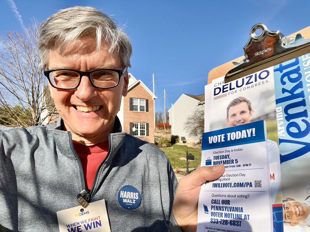 Voters in this Pittsburgh suburb have already voted or are making their plans on this beautiful day. Wherever you live, please vote! Find your polling place at Iwillvote.com