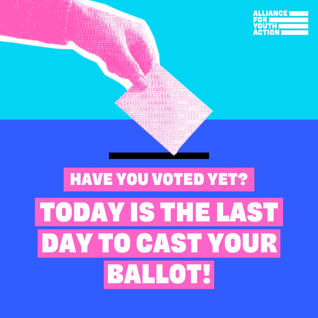 alliance4youth's tweet image. Don't miss out on your opportunity to make a difference! 🗳️🌟 Every vote counts in shaping the future of our community and our nation.
Make your voice count today! Happy Election Day, everyone!
#ElectionDay #Vote2024 #YourVoteMatters #DemocracyInAction