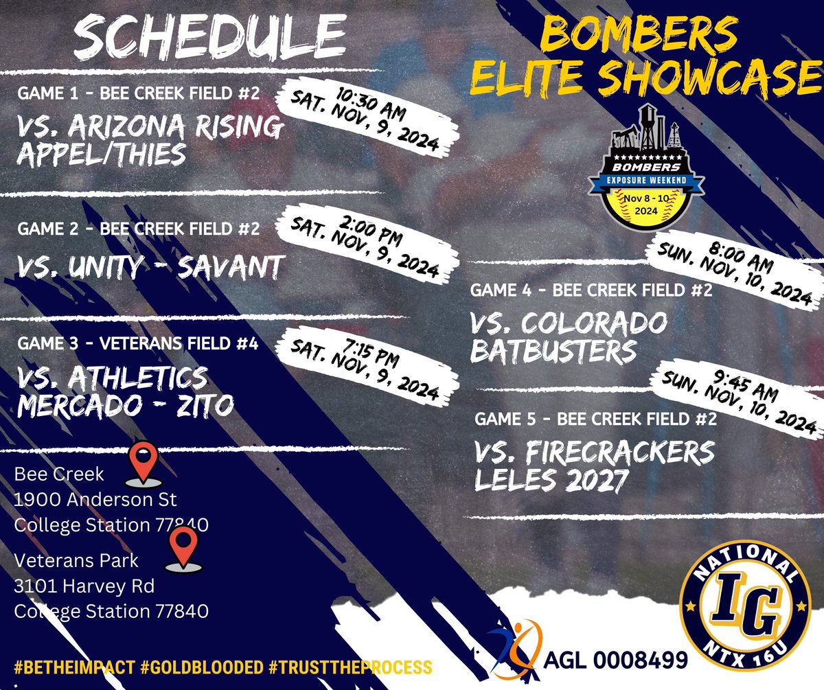 Impact Caymol National Soliz (@icnationalsoliz) on Twitter photo We 🚗 back south this weekend for the <a href="/bombers_fp/">Bombers Fastpitch</a> 💣💣Elite Showcase and are looking forward to taking on some out of state teams from:
🌞Arizona <a href="/AZRisingAppel/">Arizona Rising Appel</a>
🌶️Louisiana @Hotshots_Savant
🗻Colorado <a href="/16uStenerson/">Batbusters 16U National Smith-Stenerson</a>
🏄♀️California @FCLeles2027
#BeTheImpact #TrustTheProcess We 🚗 back south this weekend for the <a href="/bombers_fp/">Bombers Fastpitch</a> 💣💣Elite Showcase and are looking forward to taking on some out of state teams from:
🌞Arizona <a href="/AZRisingAppel/">Arizona Rising Appel</a>
🌶️Louisiana @Hotshots_Savant
🗻Colorado <a href="/16uStenerson/">Batbusters 16U National Smith-Stenerson</a>
🏄♀️California @FCLeles2027
#BeTheImpact #TrustTheProcess
